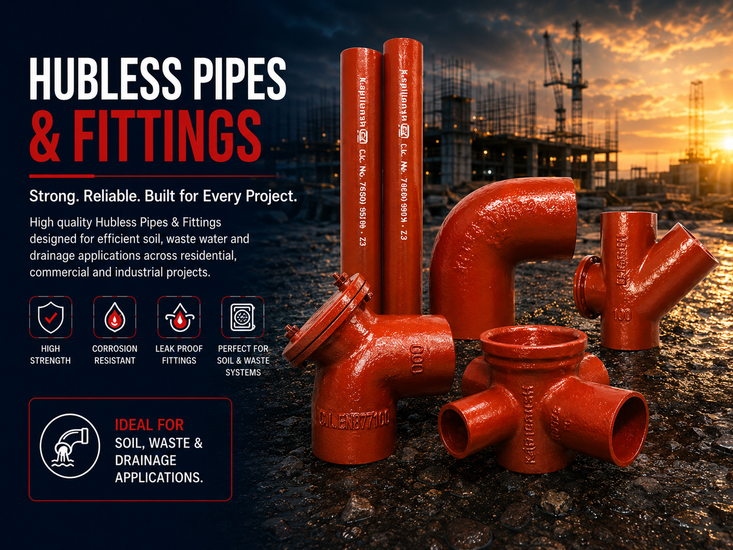Hubless Pipes and Fittings